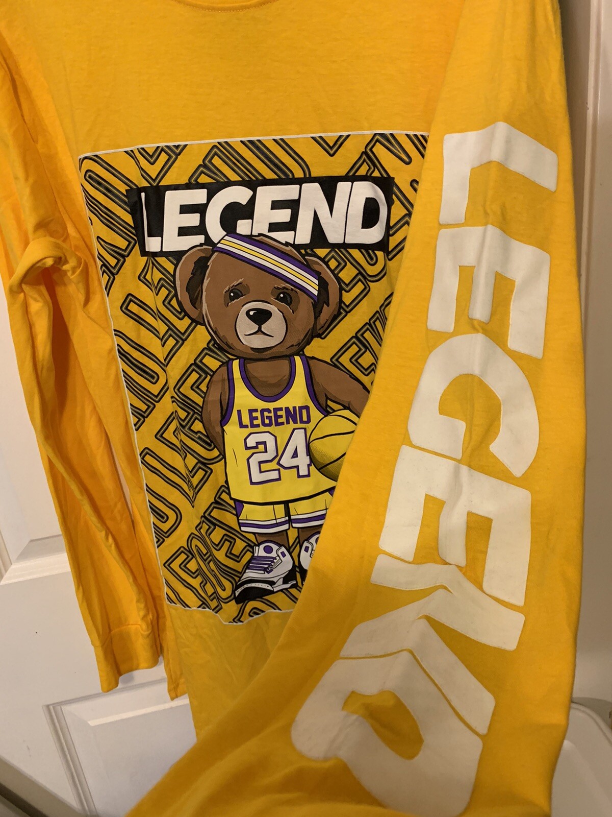Bailey Apparel Men’s Sz L Legend Long Sleeve No 24 T-Shirt Yellow gallery