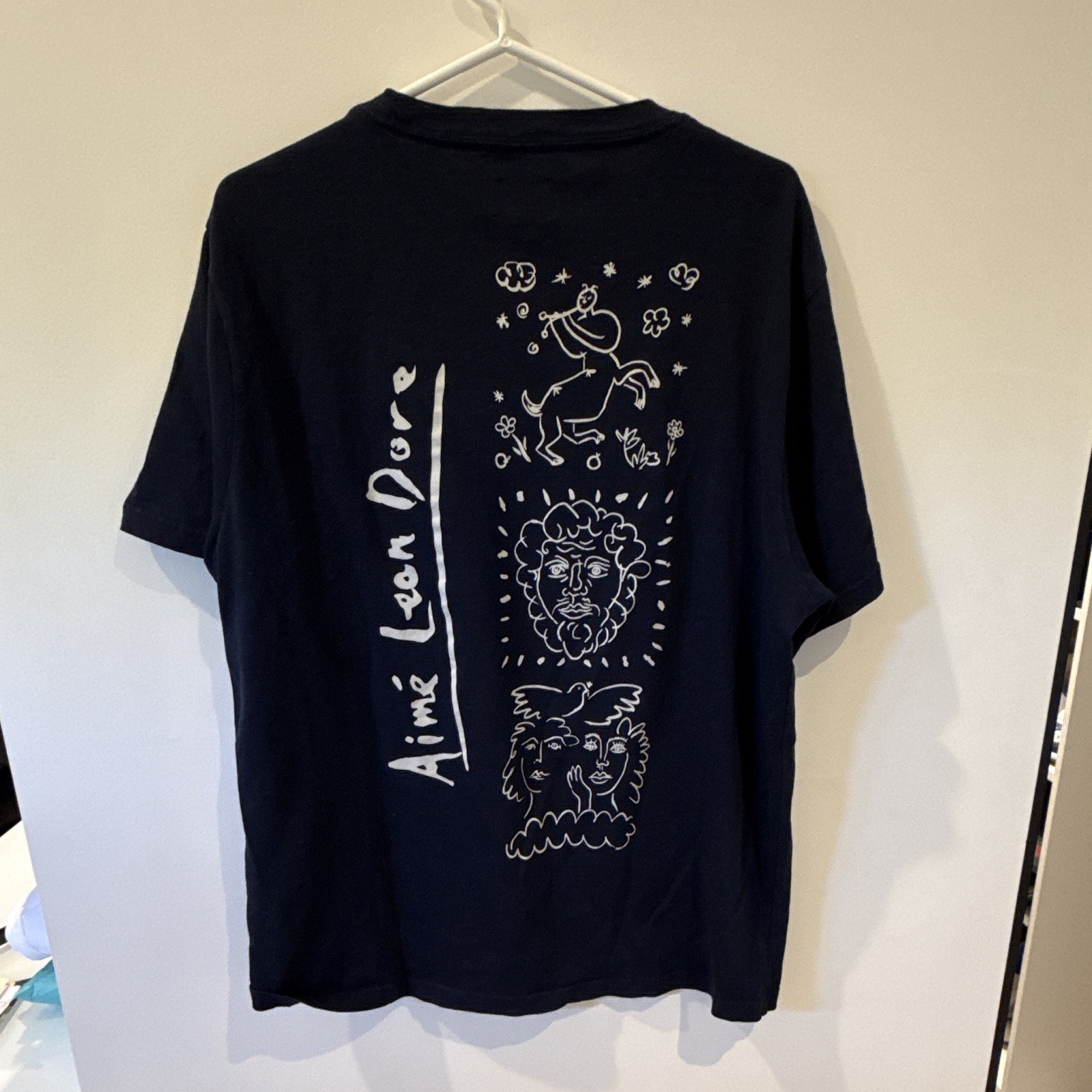 Aime Leon Dore Men’s Black Graphic Logo Print Crew Neck Short Sleeve T-Shirt L gallery