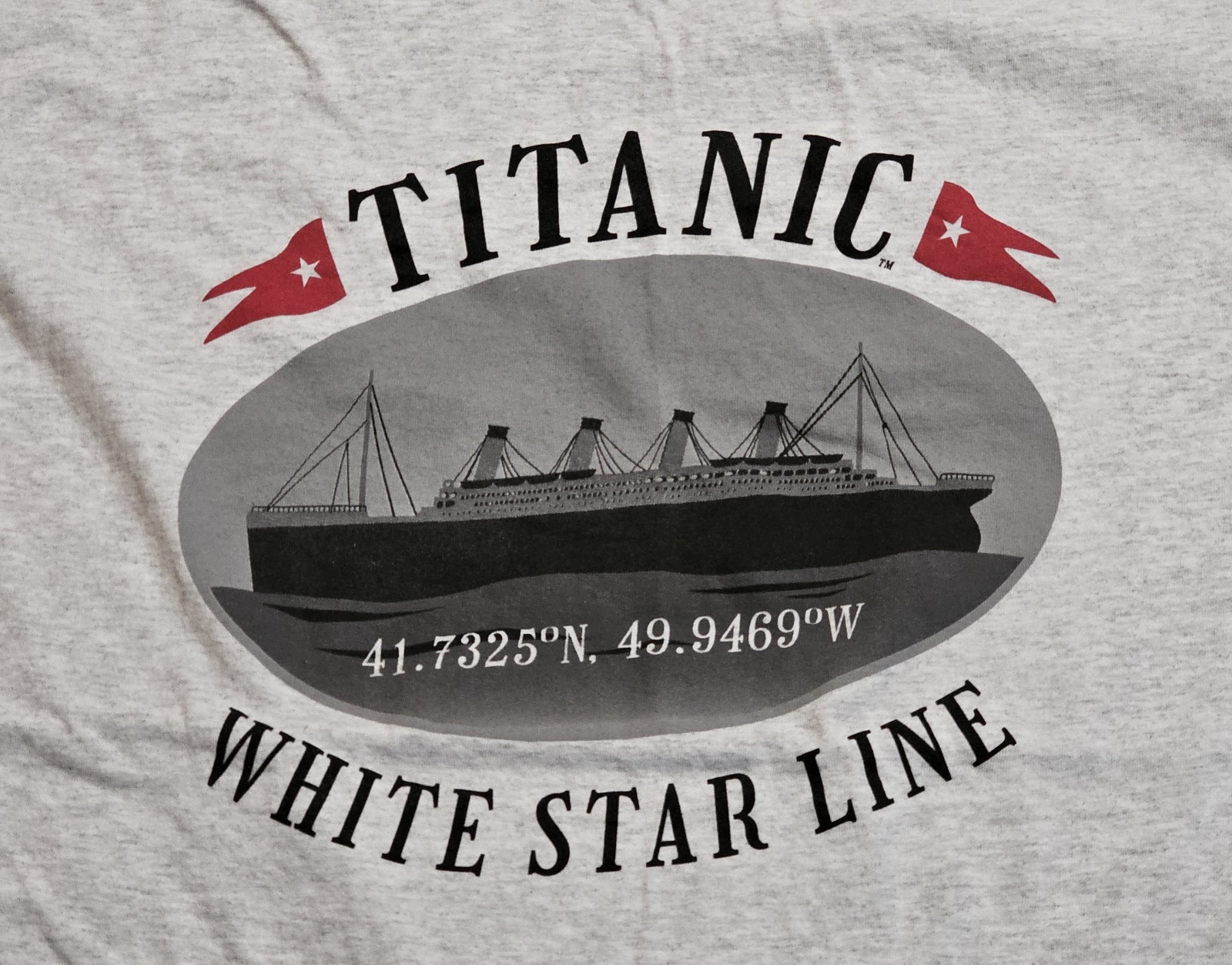 Titanic White Star Line T-Shirt Men XL RMS British Ocean Liner First Class Ship gallery