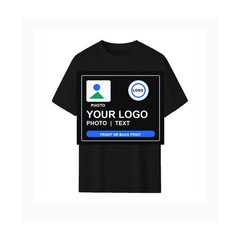 Custom T-Shirt Personalized Unisex Front & Back Print Your Photo Logo Design