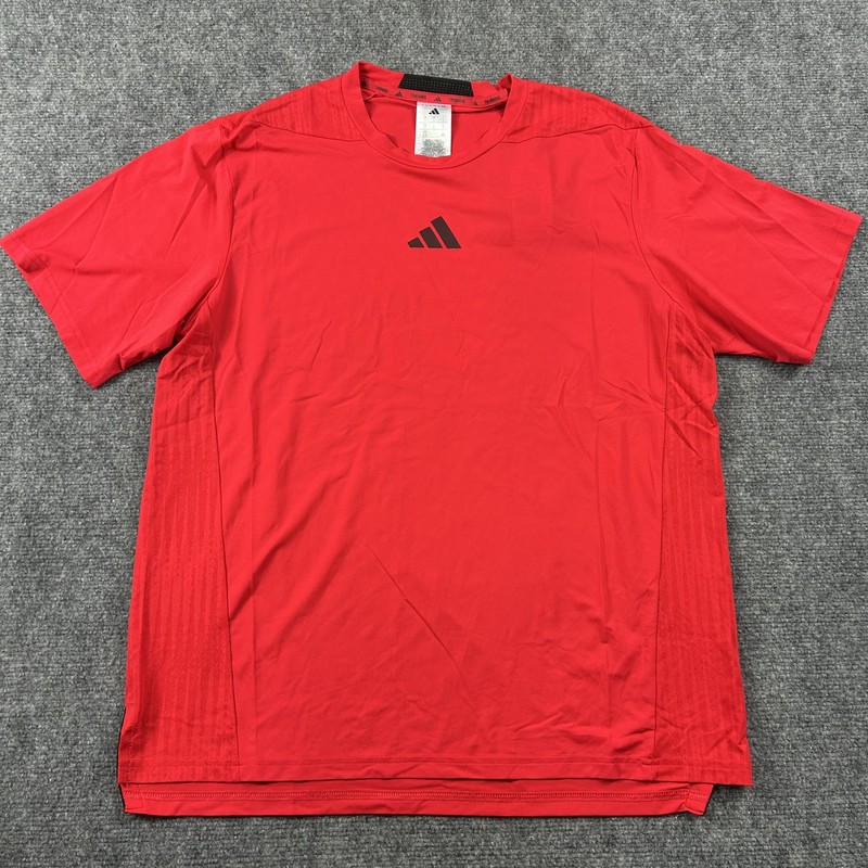 Adidas D4T INT Tee Shirt Mens Large Pure Ruby Red Climacool Training Top