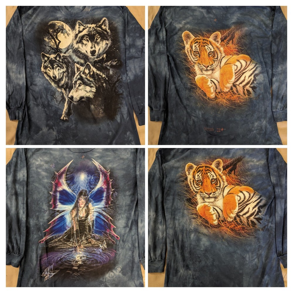 1of1 Sample The Mountain Midnight Moon Wolves, Baby Tiger, Fairy Long Sleeve SzL