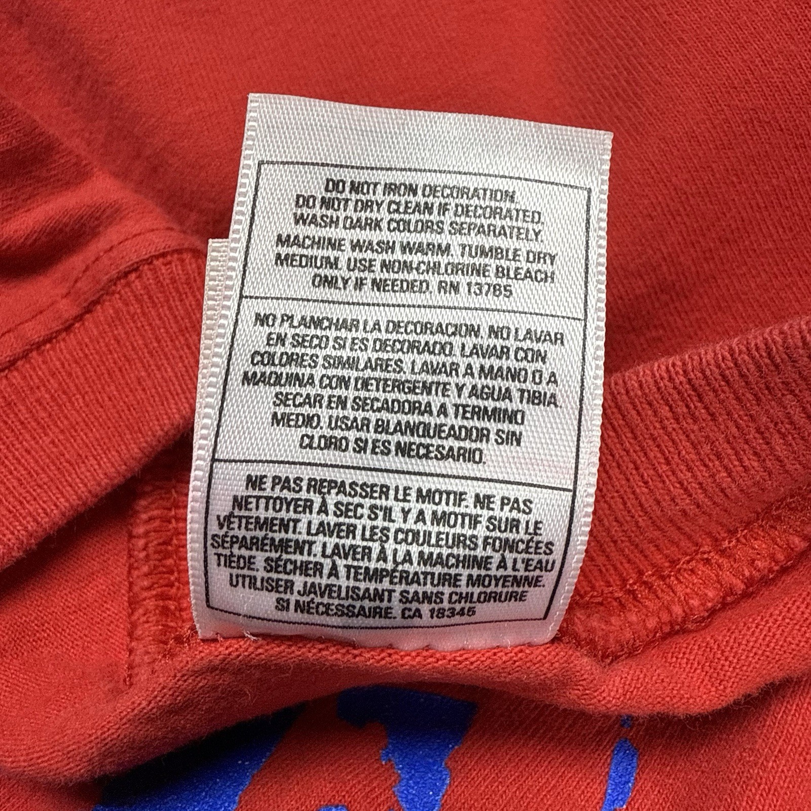 Vtg Fruit of the Loom Mens Comic Relief 8 Movie Promo Logo T-Shirt L Red Funny gallery