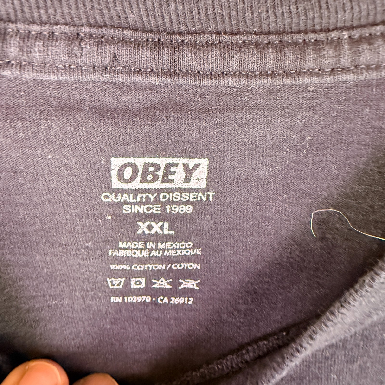 Obey T Shirt 2XL Black Streetwear Graphic T Punk Skate Awareness Bias By Numbers gallery