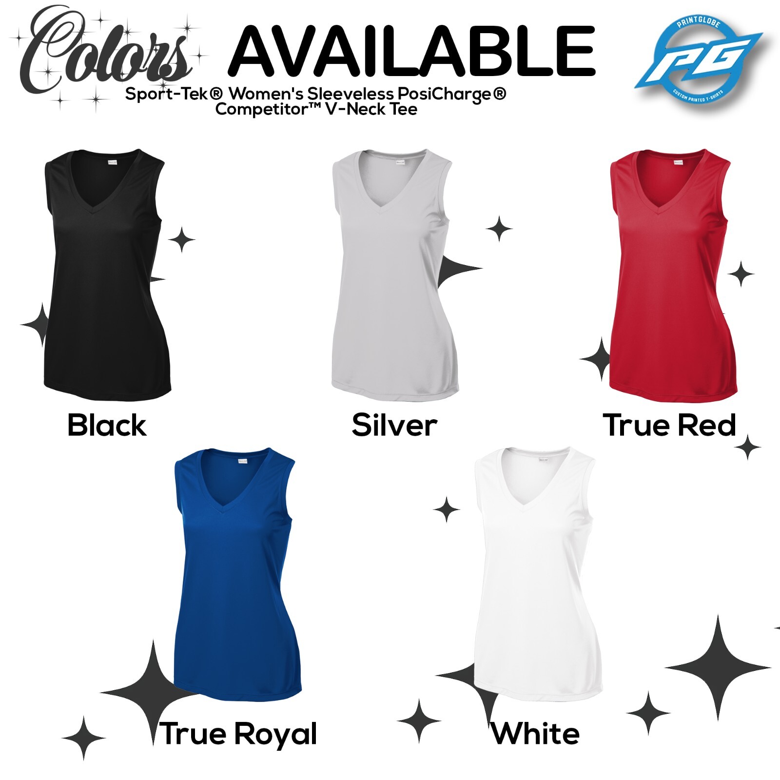 Women’s Sleeveless PosiCharge Competitor V-Neck Embroidered Gift For Her LST352