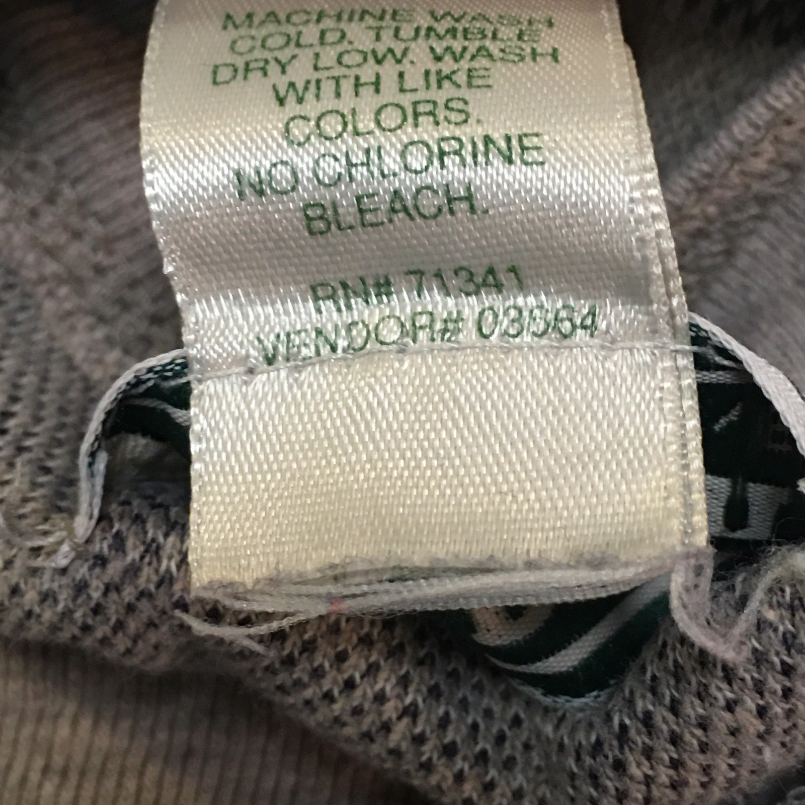 L.L. Bean Henley Shirt Mens XL Tan Windowpane Check Long Sleeve Cotton USA gallery