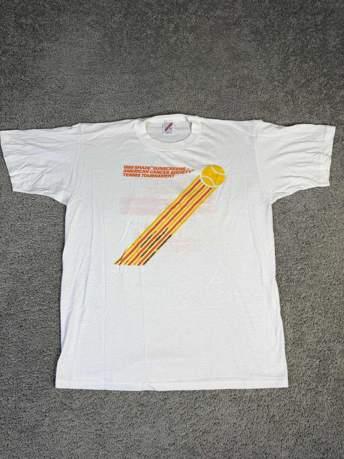 Vintage Tennis Shirt Mens XL Shade Sunscreens American Cancer 1988 Tournament gallery