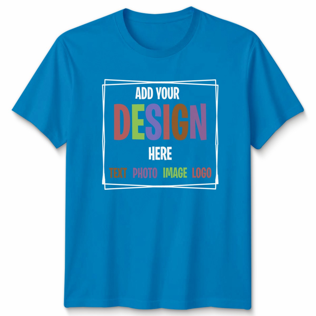 Personalised Unisex T Shirt Customised With Any Text Image Or Logo Fine Cotton gallery