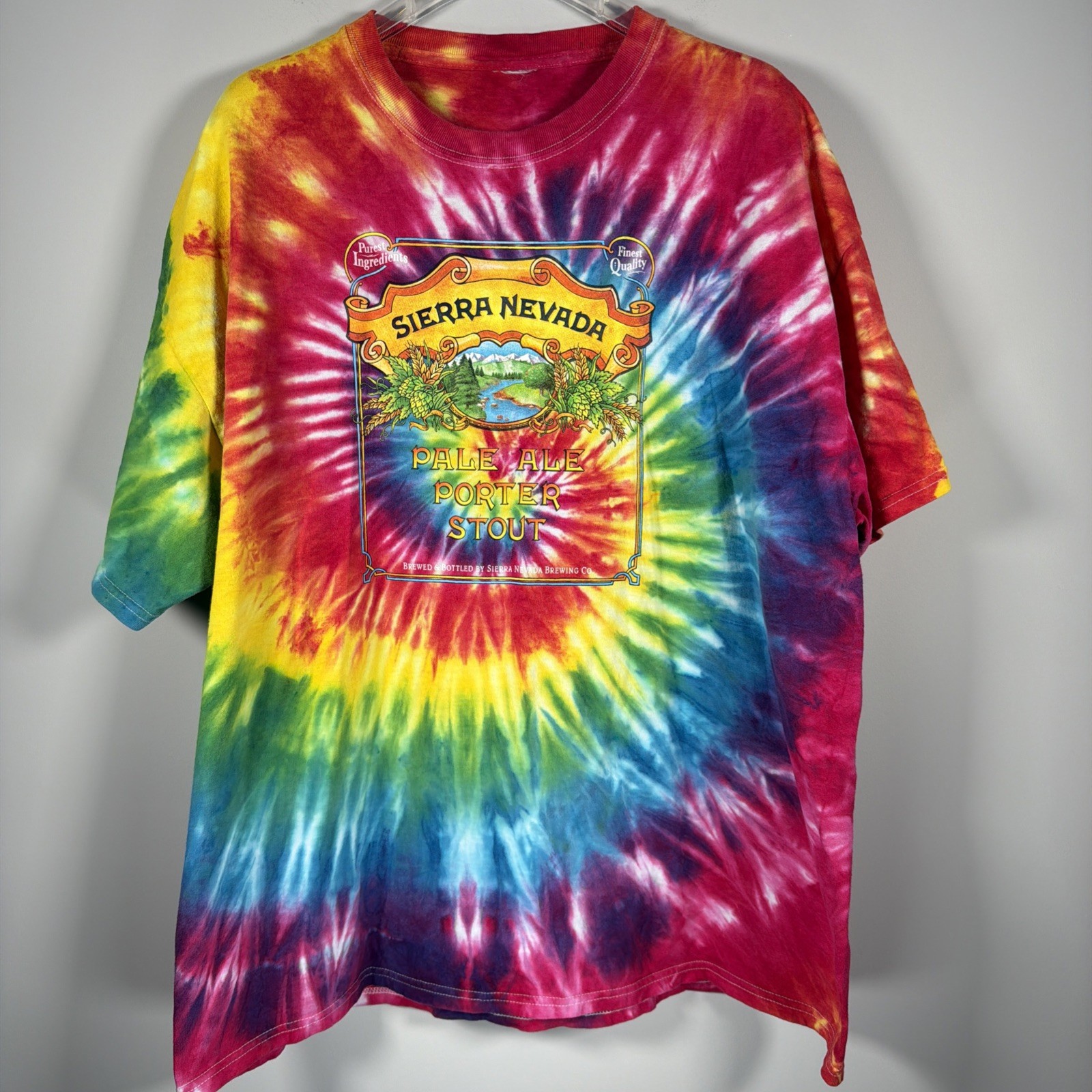 Sierra Nevada Brewery Adult X-Large Tie Dye Beer Graphic Tee See Measurements