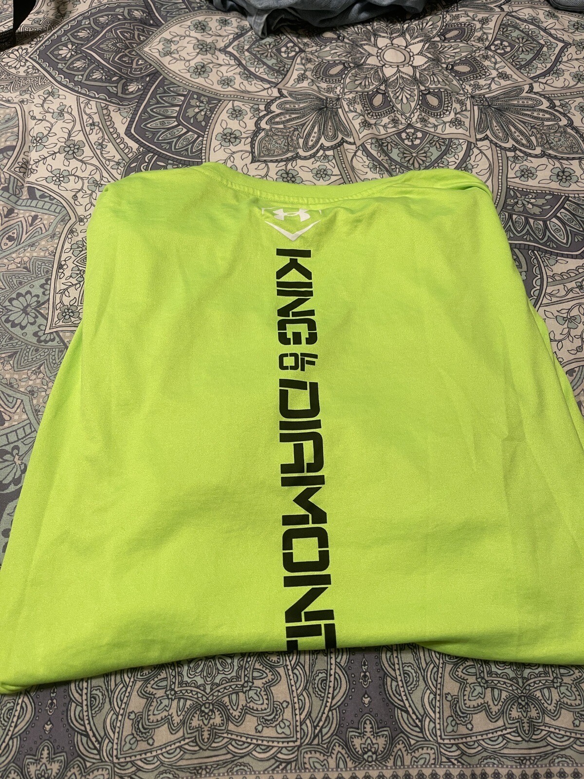 Mens Under Armour Size XXL 2XL Yellow Short Sleeve Shirt Semi Fitted Heat Gear gallery