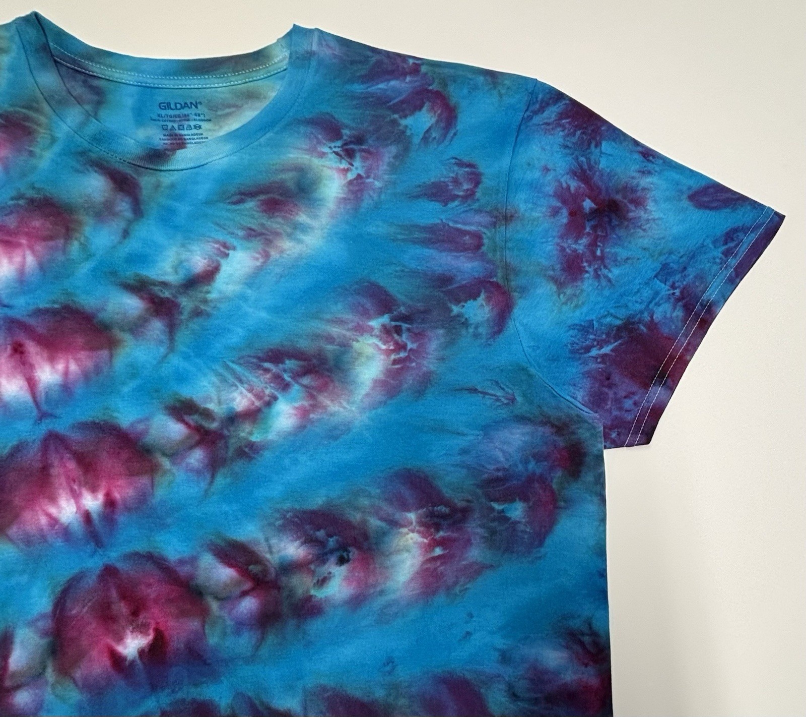 Handmade Ice Tie Dye Adult T-Shirt Unisex Size XL Multicolored Gildan Tee NEW gallery