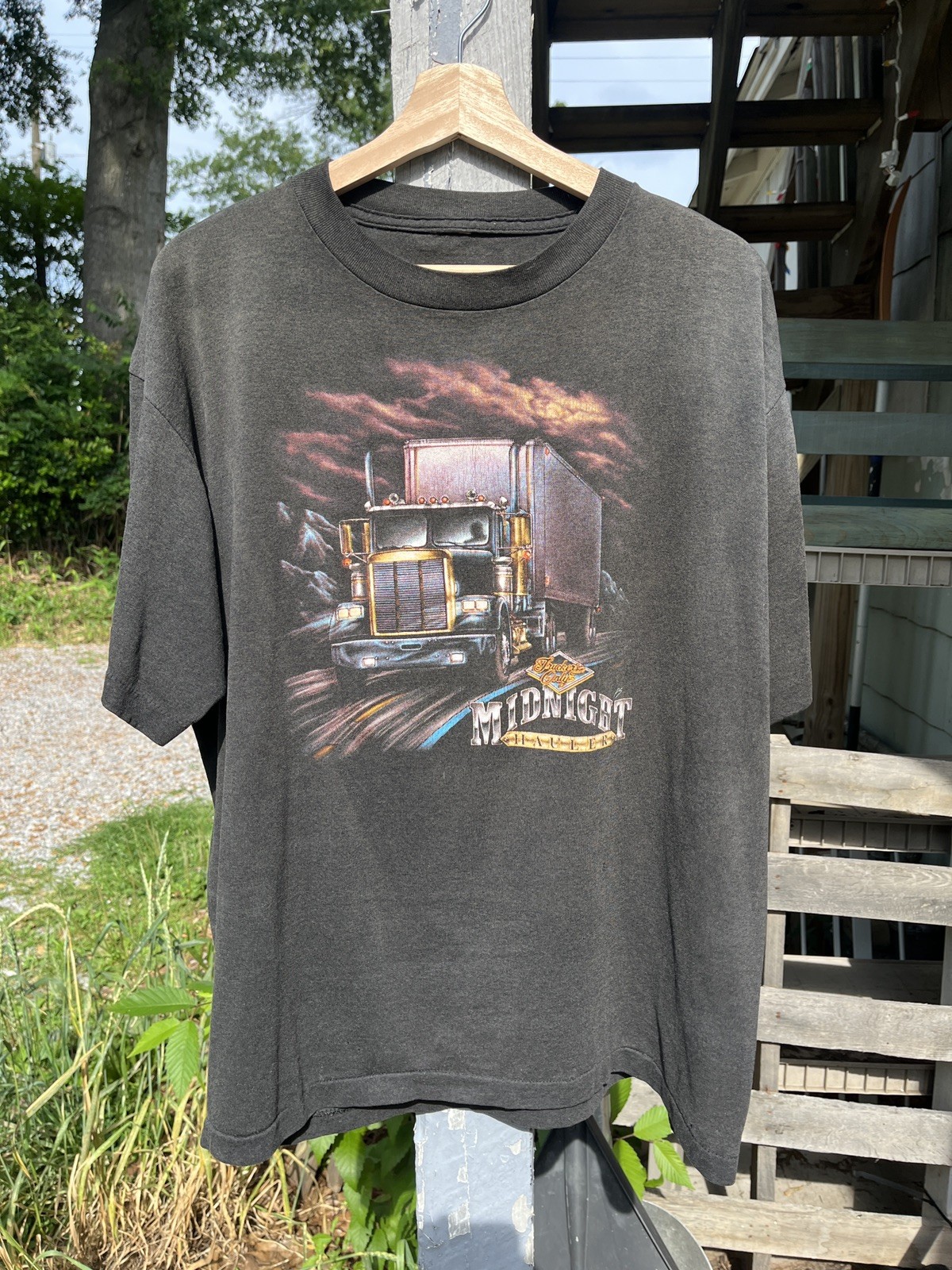 Vintage 3D Emblem Truckers Only 1988 Shirt Truck Stop Harley Single Stitch XL gallery