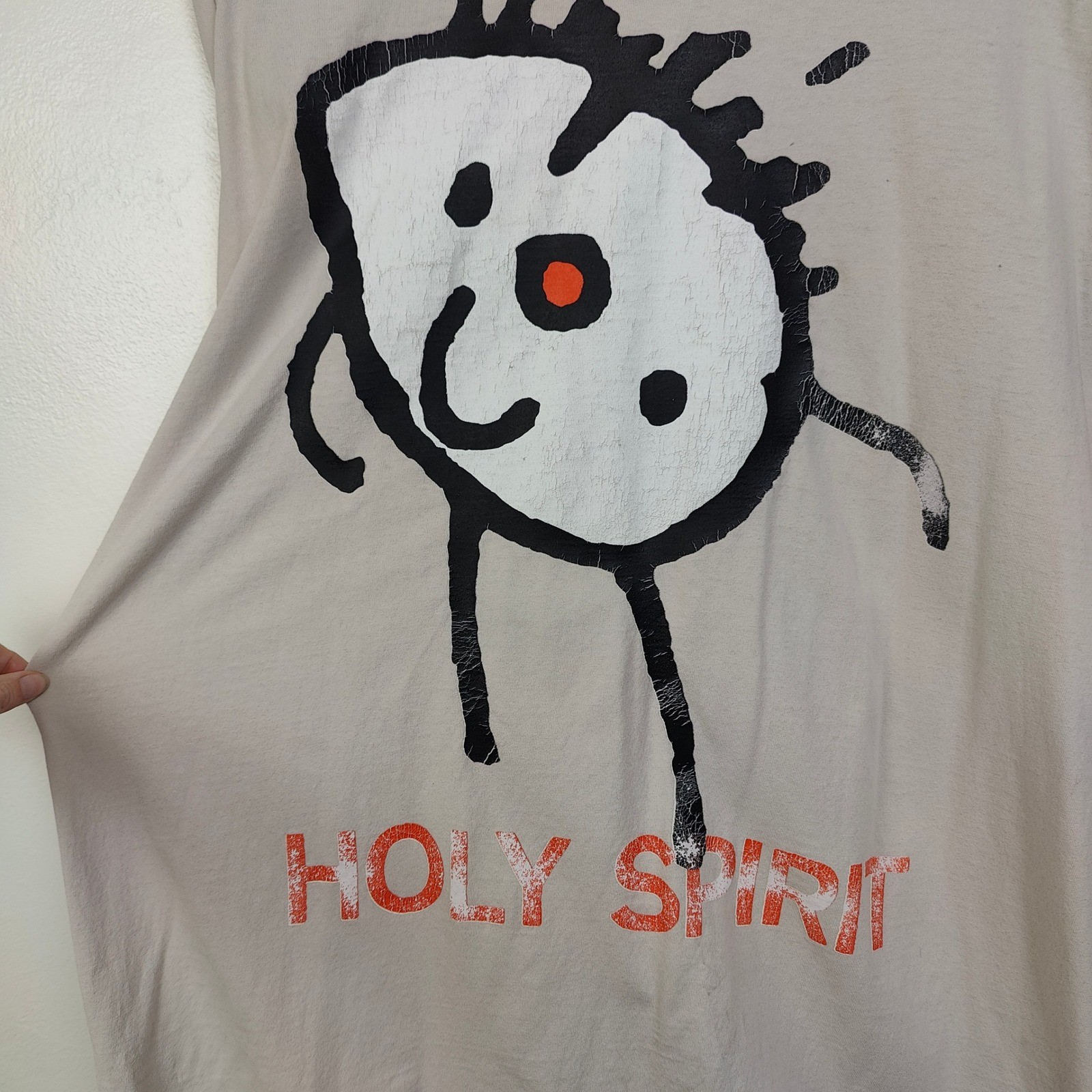 Miracle Seltzer Mens T-Shirt XL Beige Graphic Long Sleeve Holy Spirit Streetwear gallery