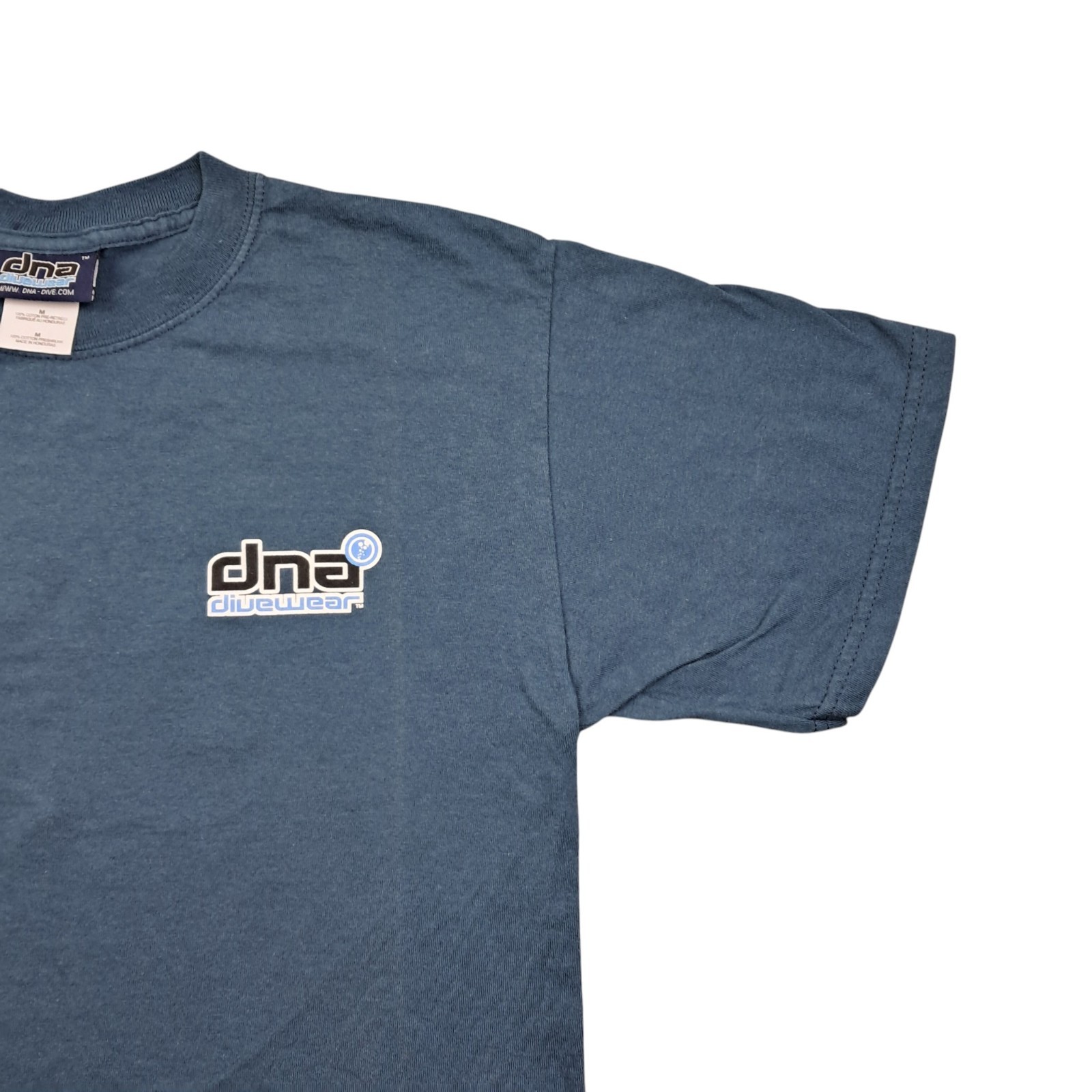 Dive Wear T Shirt Medium Men's Blue Cotton Sub Aquatic Short Sleeve gallery