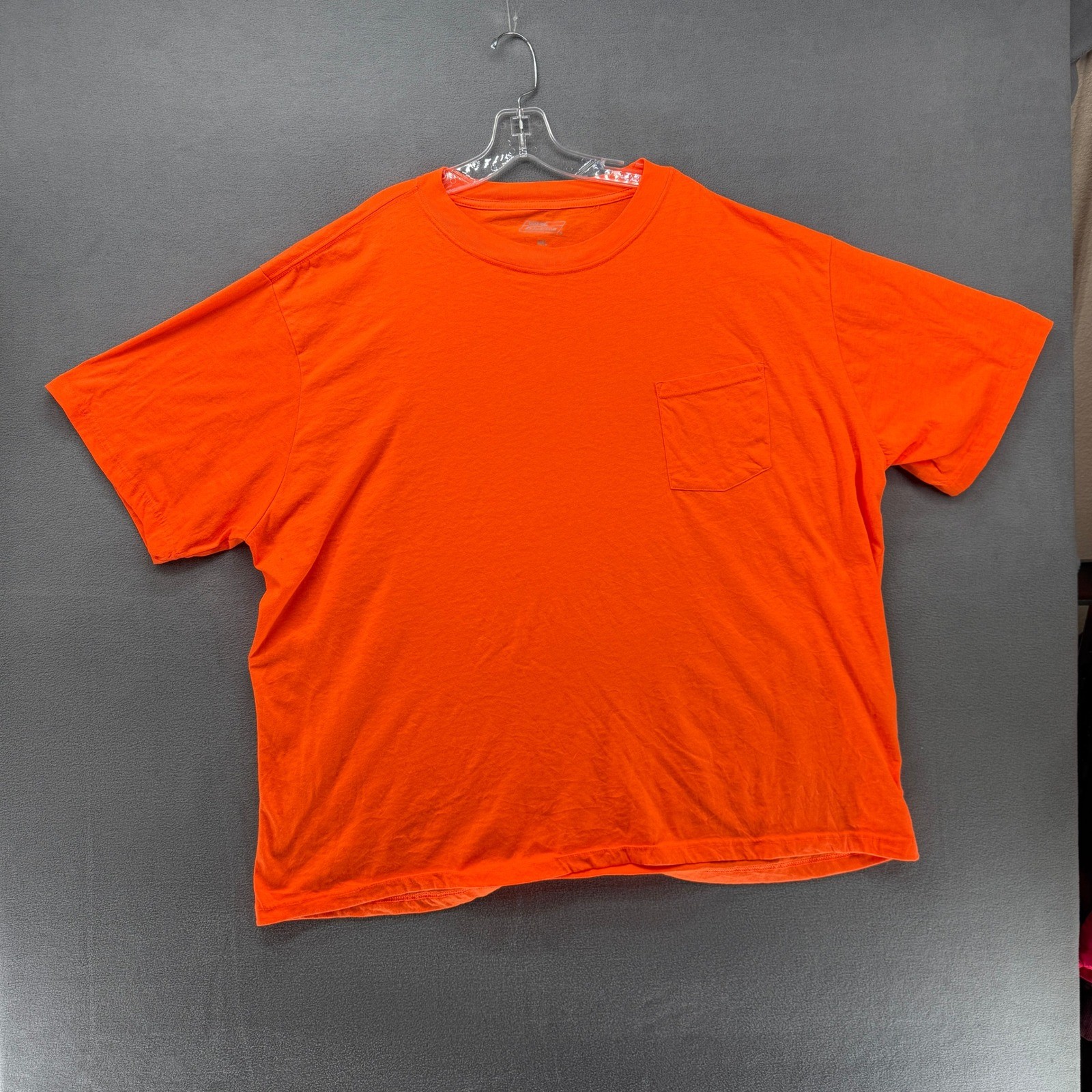 Genuine Dickies Mens 4XL Short Sleeve Pocket T-Shirt Safety Orange Workwear 4238