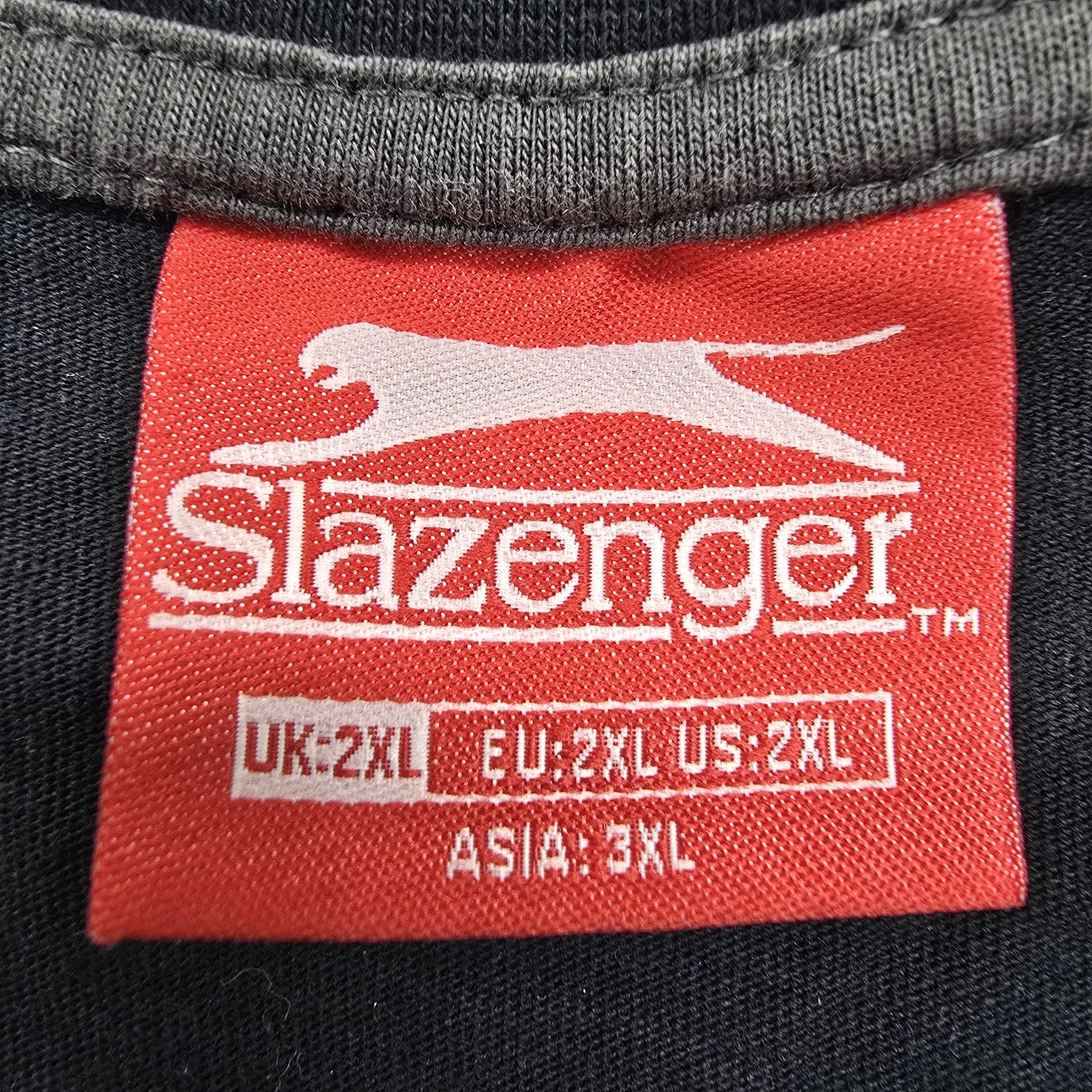 Slazenger Mens Black Graphic Logo T-Shirt 3XL Crew Neck Regular Jersey gallery