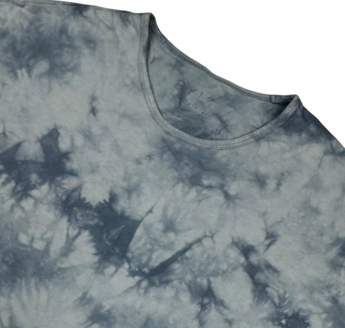 BYLT Men’s Drop Cut 100% Cotton S/S T-Shirt Blue Tie Dye • 2XL