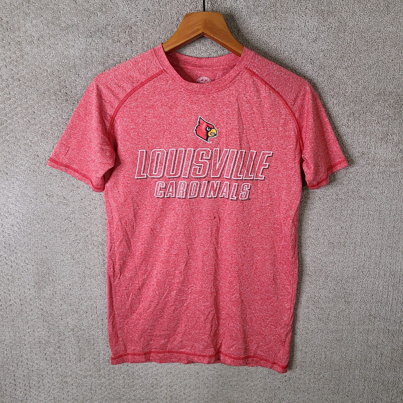 Louisville Cardinals Shirt Mens Small Red Heathered Rivalry Threads NCAA gallery