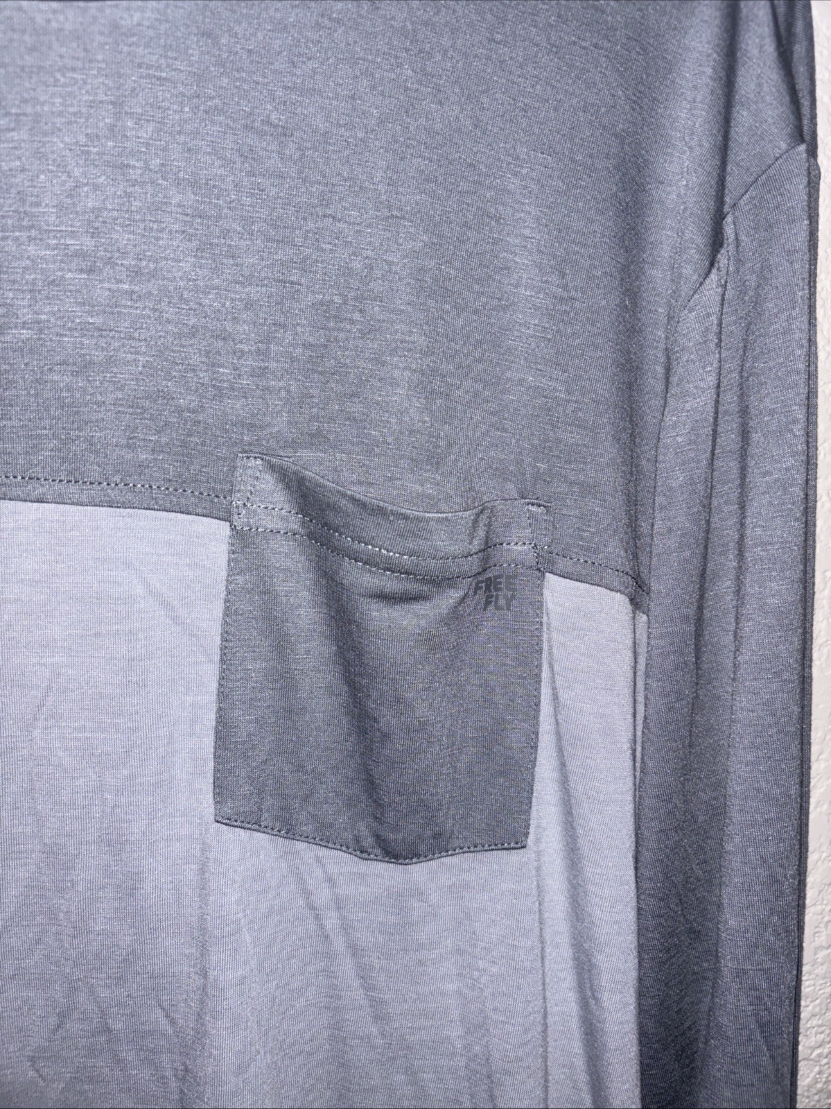 Free Fly Bamboo Hybrid Hoodie Mens Medium Slate Aspen Grey Sun UPF 50+ NWT gallery