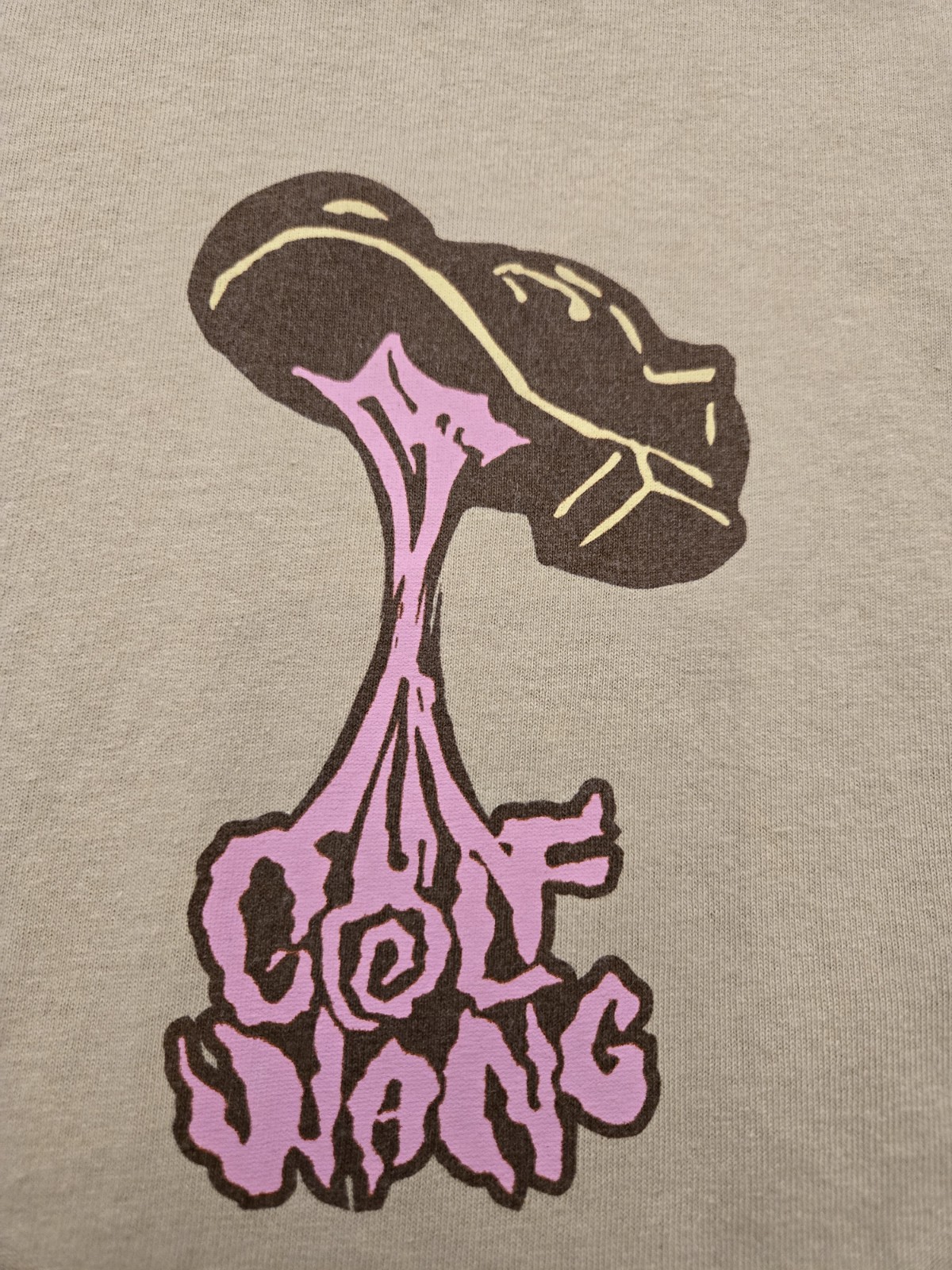 Golf Wang Gum Bottom of Shoe T-shirt Mens S Tyler The Creator Tan Crewneck gallery