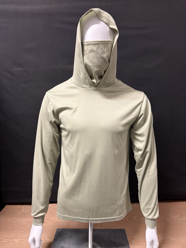 Hoodie Face Mask Long Sleeve T- Shirt 100% Polyester Material for UV Protection gallery