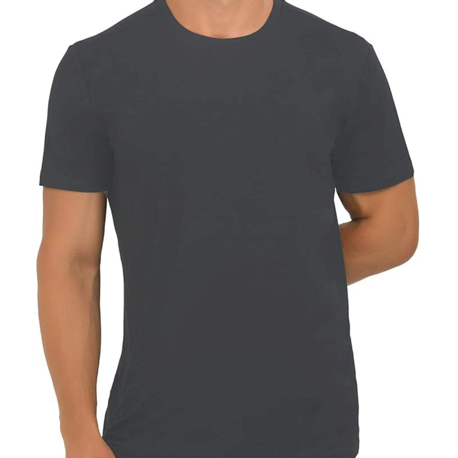 Premium T-Shirts for Men Rayon Made from Bamboo Crewneck Undershirt Tees Moistur gallery