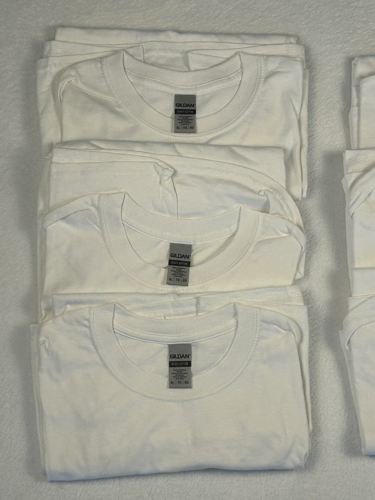 6PACK Gildan Solid White Heavy Cotton Short Sleeve Blank Tee Shirt Sz_XL gallery