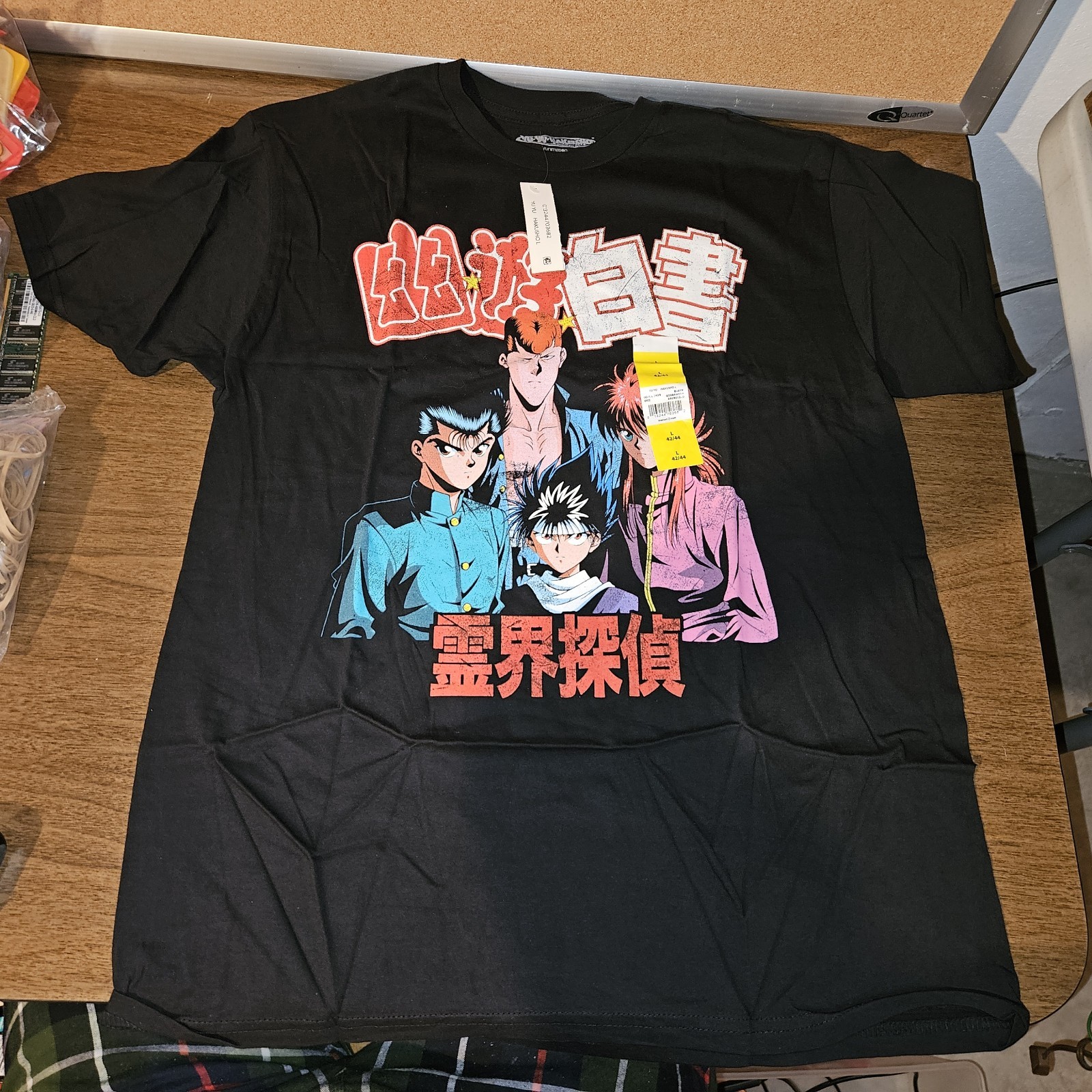 Yu Yu Hakusho Ghost Files Black T-Shirt Funimation, Size: Large