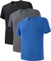DAVID ARCHY Men Undershirt Combed Cotton T-Shirt Soft Moisture-Wicking