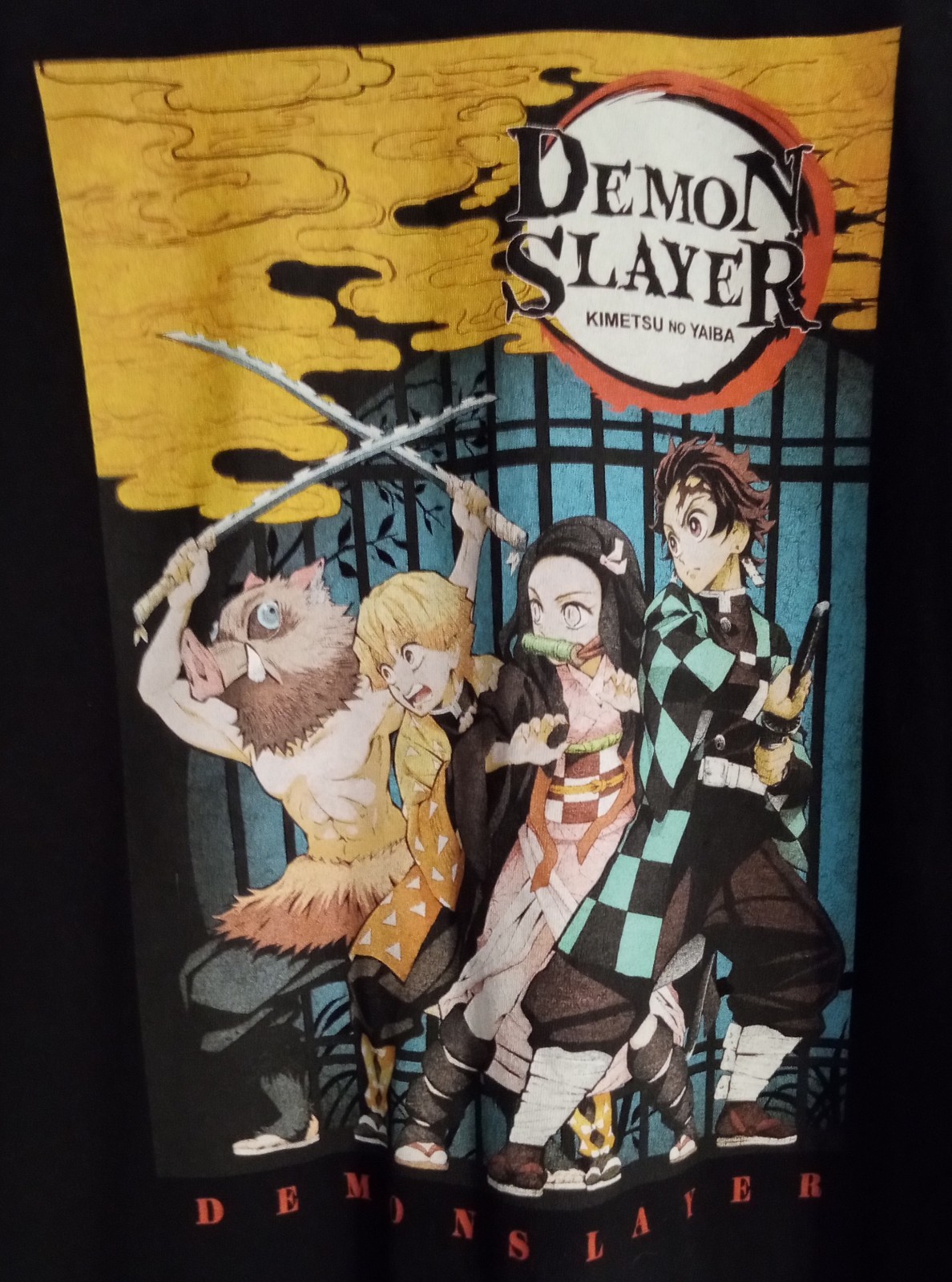 Demon Slayer Black T-shirt. Adult Size Large. Manga gallery