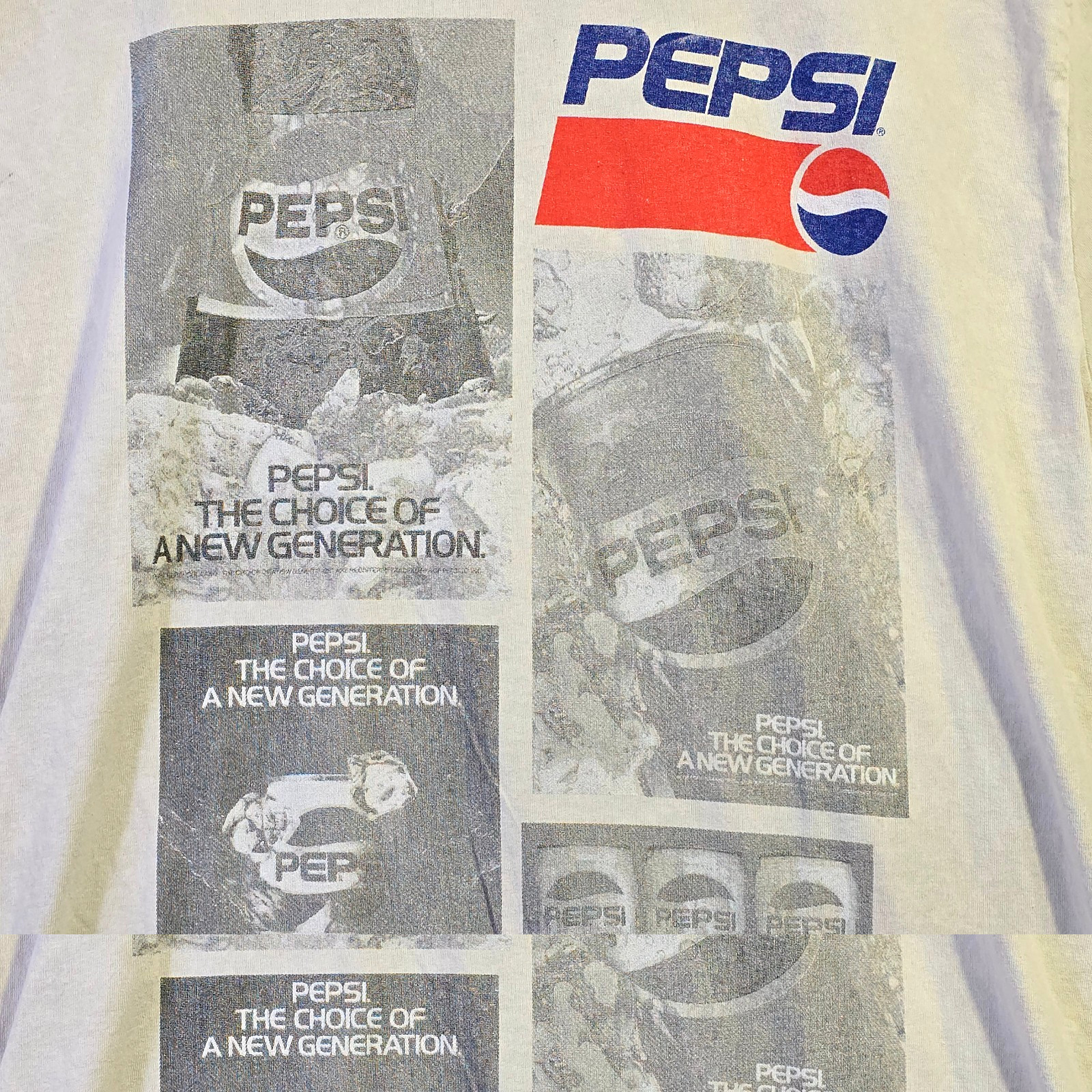 Pepsi Shirt Mens Extra Large XL White Logo 90s 80s Retro Soda Pop Casual NWT gallery