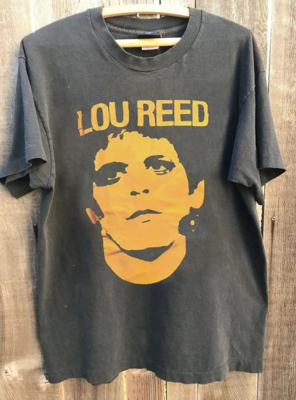 Lou Reed Face Graphic Charcoal Short Sleeve Unisex T shirt Men Women WA4136 gallery