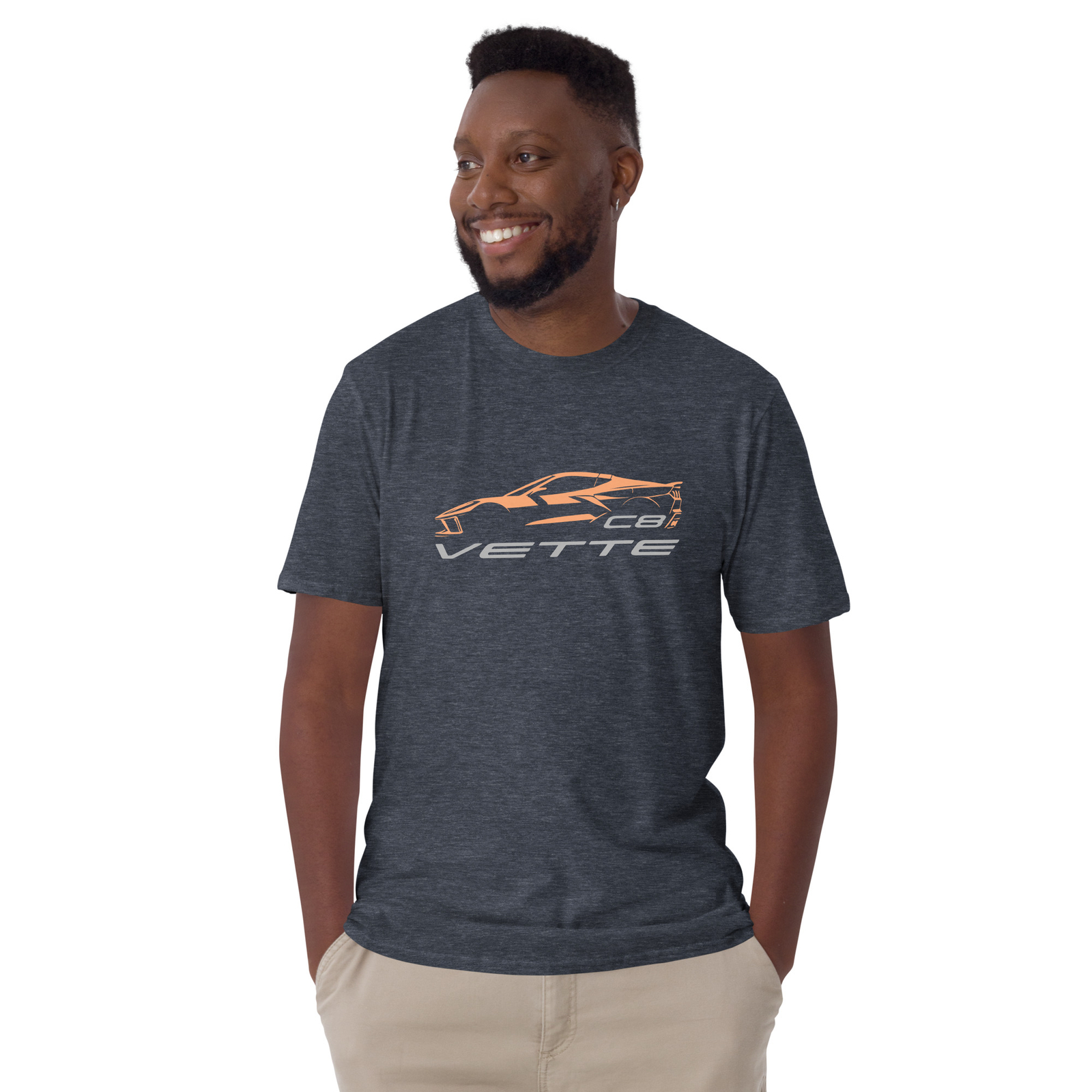 Softstyle T-Shirt For Chevrolet Corvette C8 Orange 2024 Car Fans Birthday Gift gallery