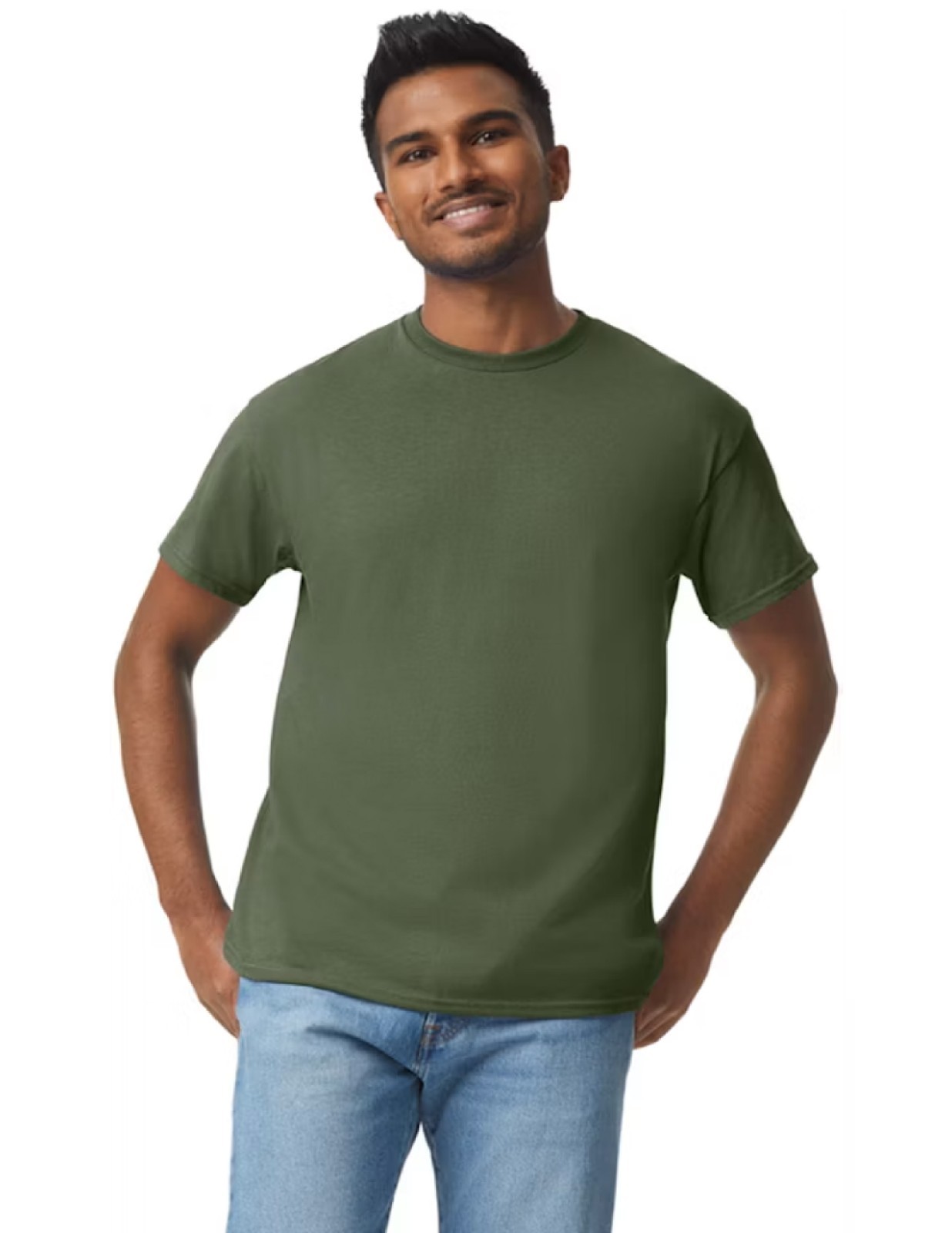 Gildan Adult Ultra Cotton T-Shirt Size XL, Style G2000-Military Green gallery