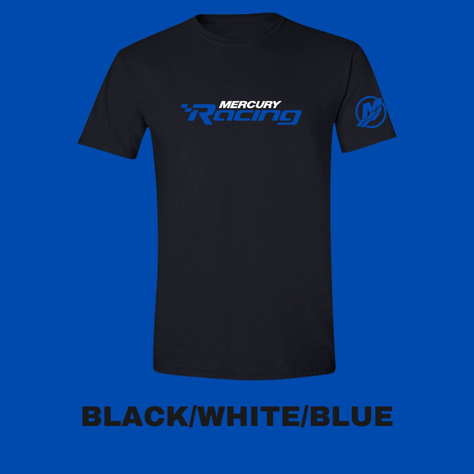 Mercury Racing Outboards Boating Mercruiser T-Shirt With FREE Vinyl Decal L@@K! gallery