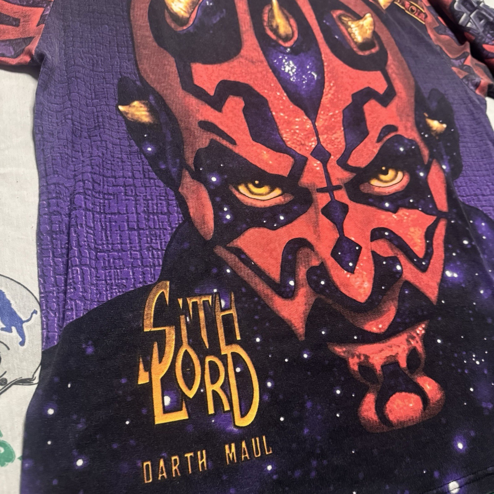 Vintage Star Wars Darth Maul All Over Print Lee Sport Mens Large gallery
