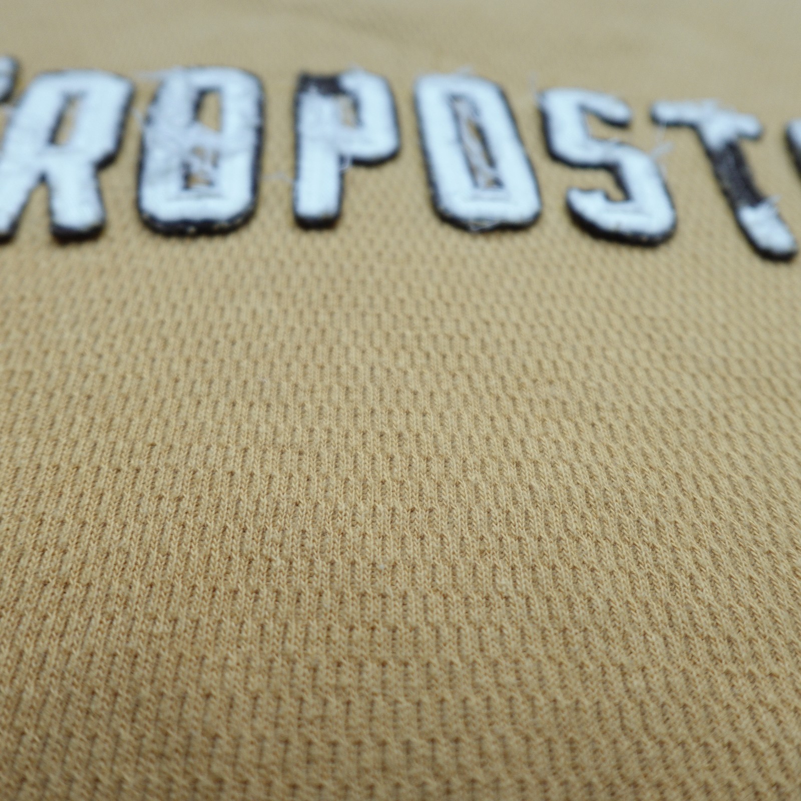 Vintage Aeropostale Thermal Waffle Knit Shirt Men's Size M Yellow Embroidered gallery