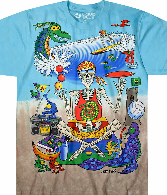 Joey Mars Beach T-shirt Liquid Blue Grateful Dead S M L XL 2X gallery