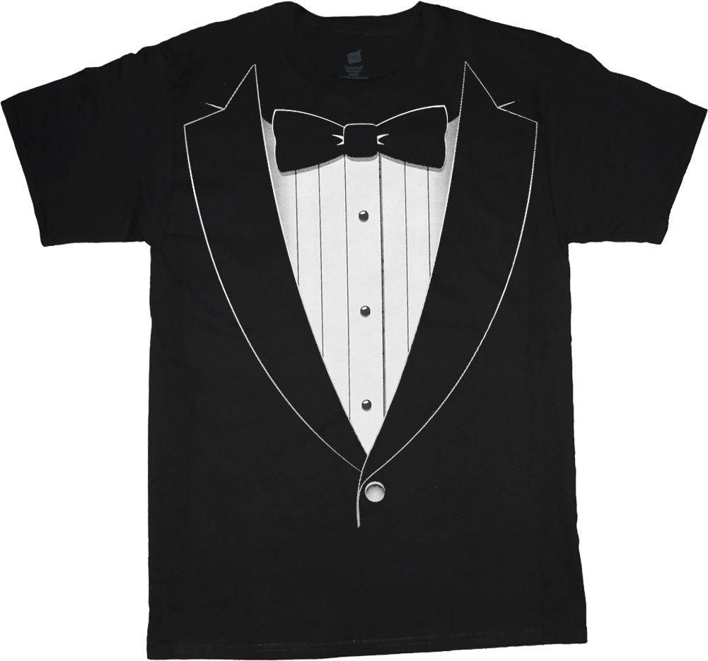 Tuxedo t-shirt Men's black tux tee shirt wedding formal tuxedo design gallery