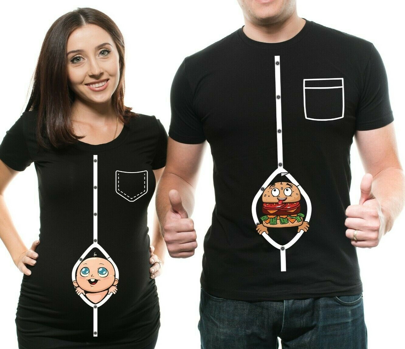 Pregnancy Funny Couple T-shirts Pregnancy Announcement Funny Maternity T-shirts gallery