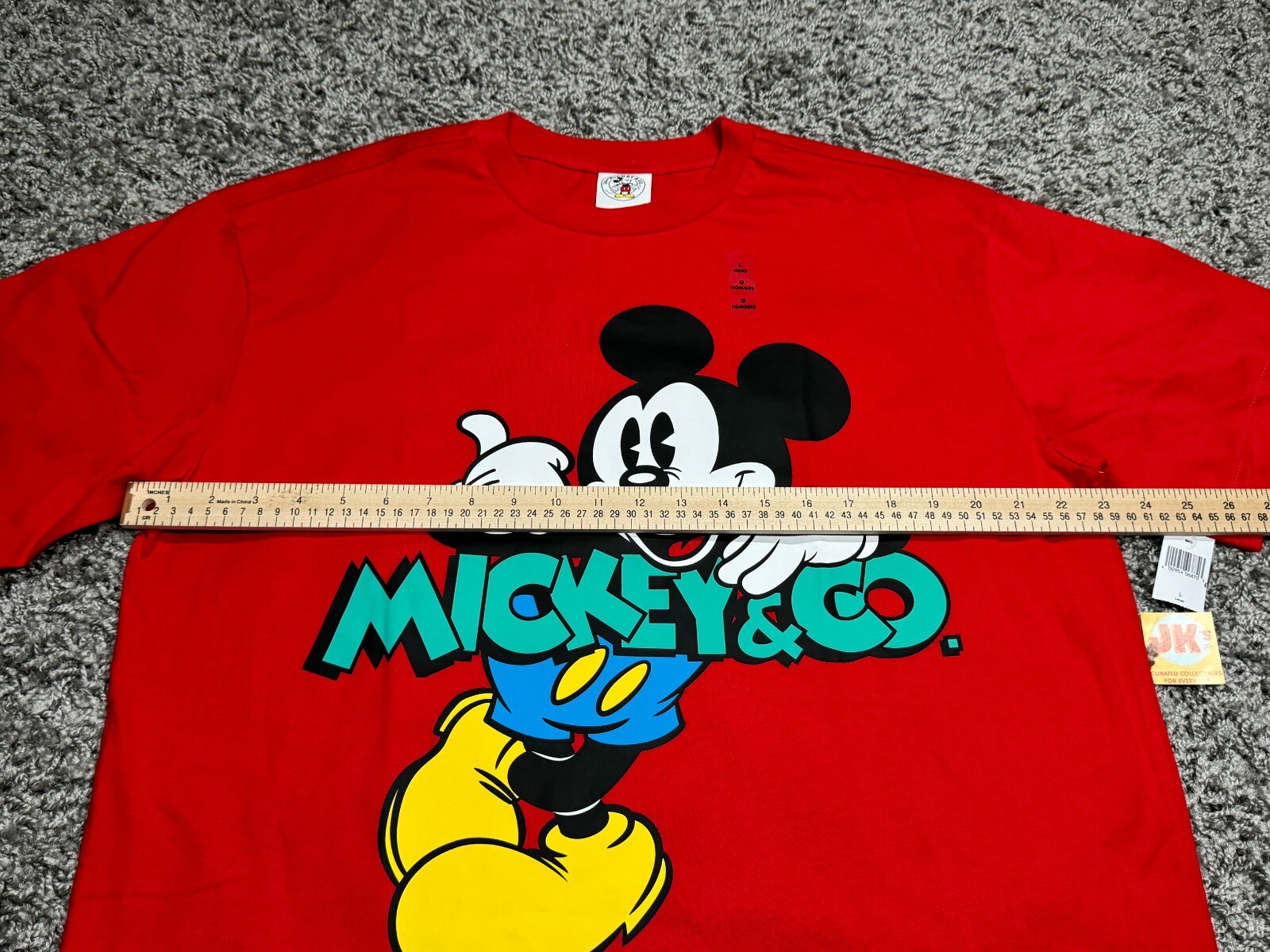 NEW Disney Parks Shirt Adult Large Red Mickey Mouse And Co Blue Black Yellow gallery