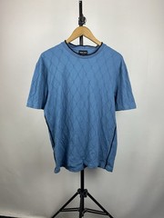 Designer Giorgio Armani Luxury Blue Mens T Shirt L Size 50