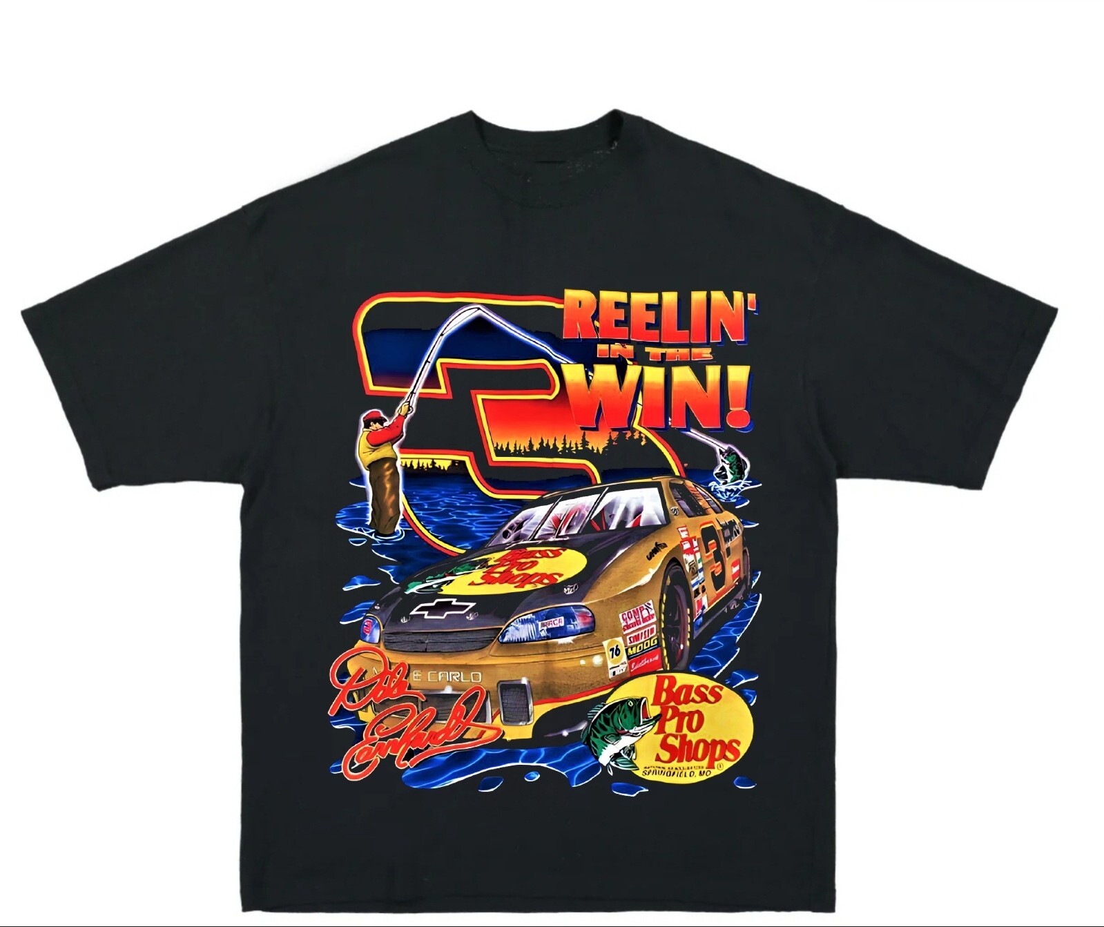REELIN IN THE WIN DALE EARNHAON A SHAKA HEAVYWEIGHT GARMET DYED T SHIRT "MODERN" gallery