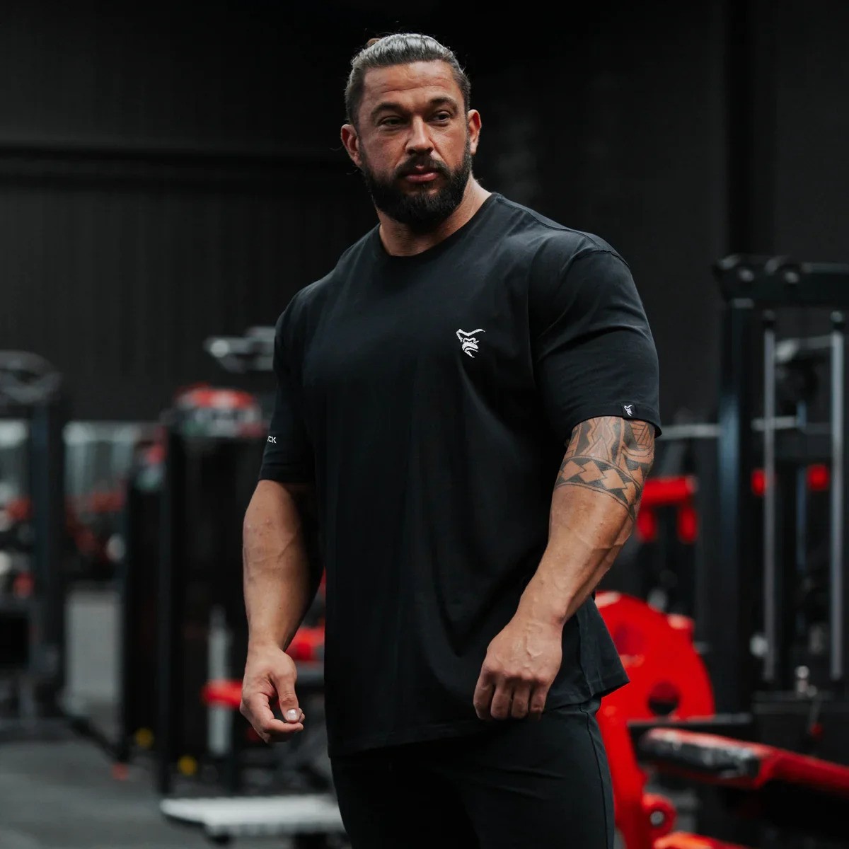 Men's Sport Gym Fitness Training 100% Cotton Oversized Graphic Printed Tshirt gallery