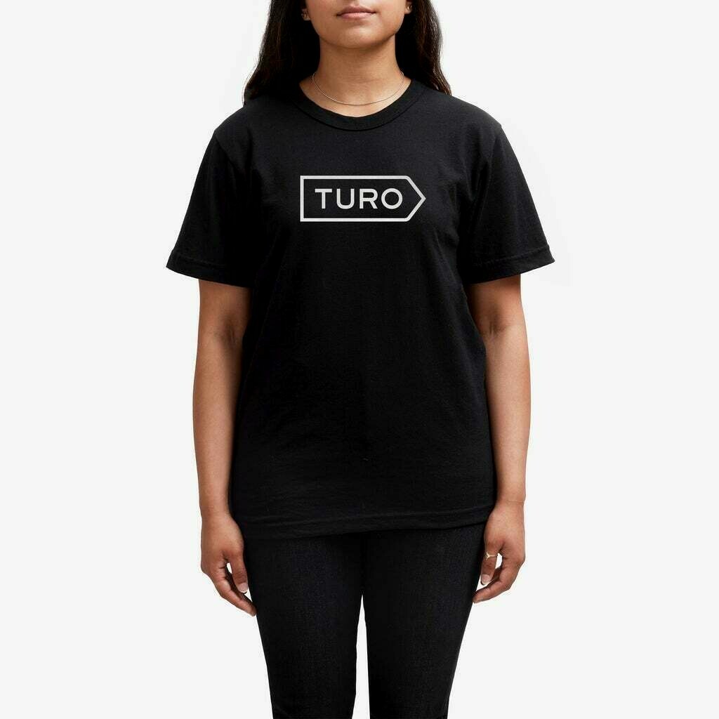 Black Turo T Shirt Made In The United States Size Large Cotton Poly 100% Recycle gallery