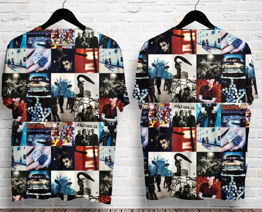 U2 Achtung Baby Album 3D AOP T-Shirt Full Size S-5XL BS858 gallery