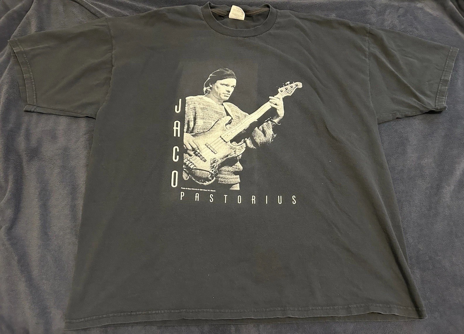 Vintage 2000s Jaco Pastorius Shirt Tee XXXL Gear Inc Jazz Bass Y2K Miles Davis gallery