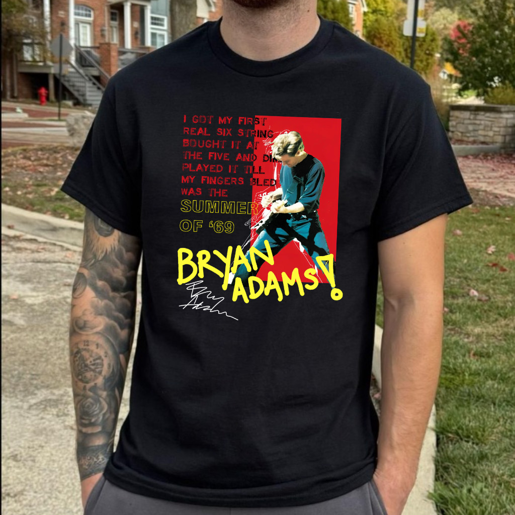 Bryan Adams Summer Of 69 Retro Vintage T-Shirt S-5XL