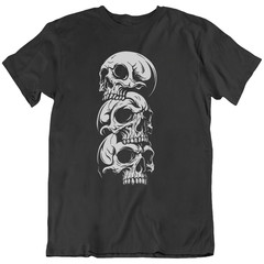 Skull Skeleton Face Horror Scary Sarcastic Halloween T-Shirt Tee Gift New