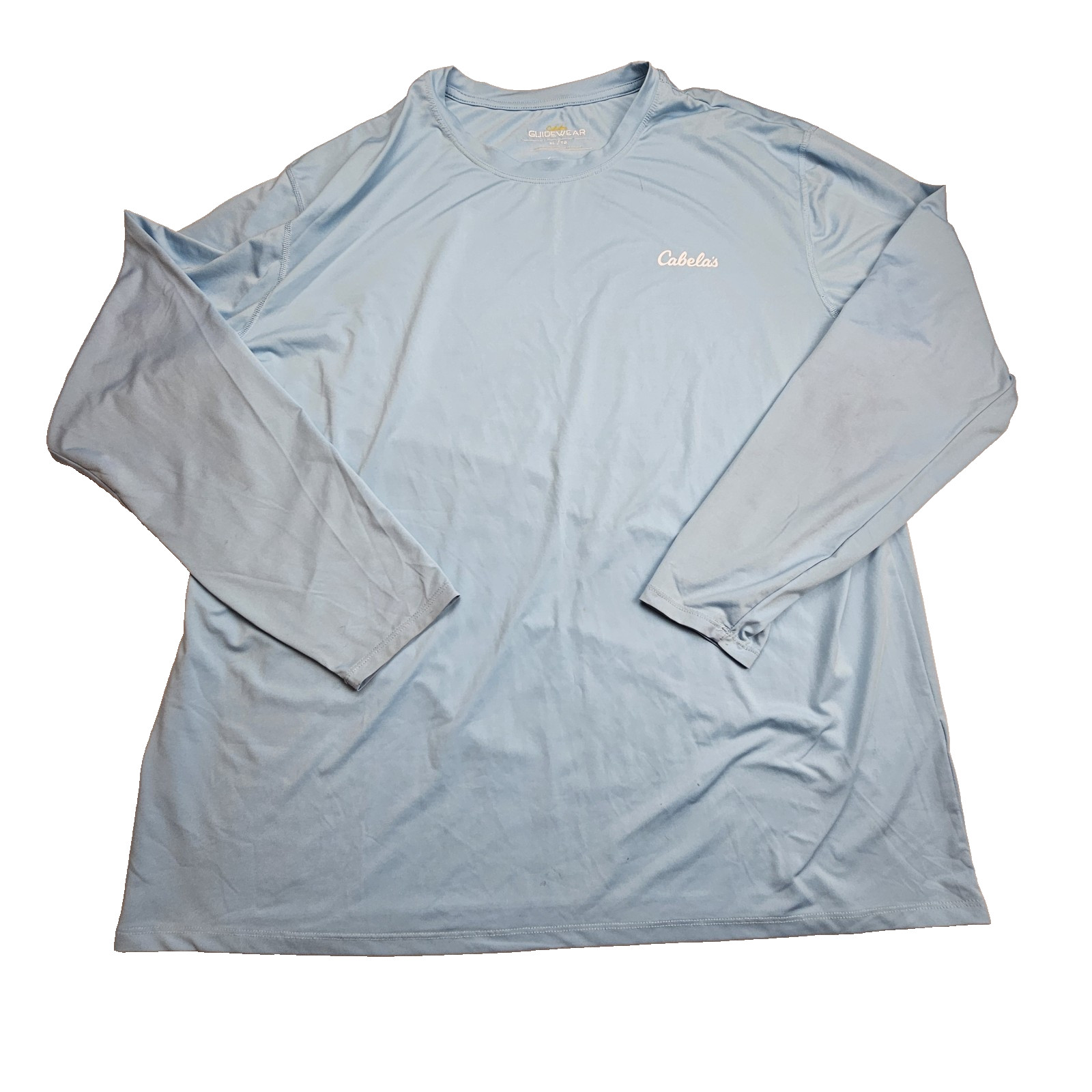Cabela’s Shirt Men’s XL Guidewear 50+UPF Sun Shirt Long Sleeve Blue Coolcore